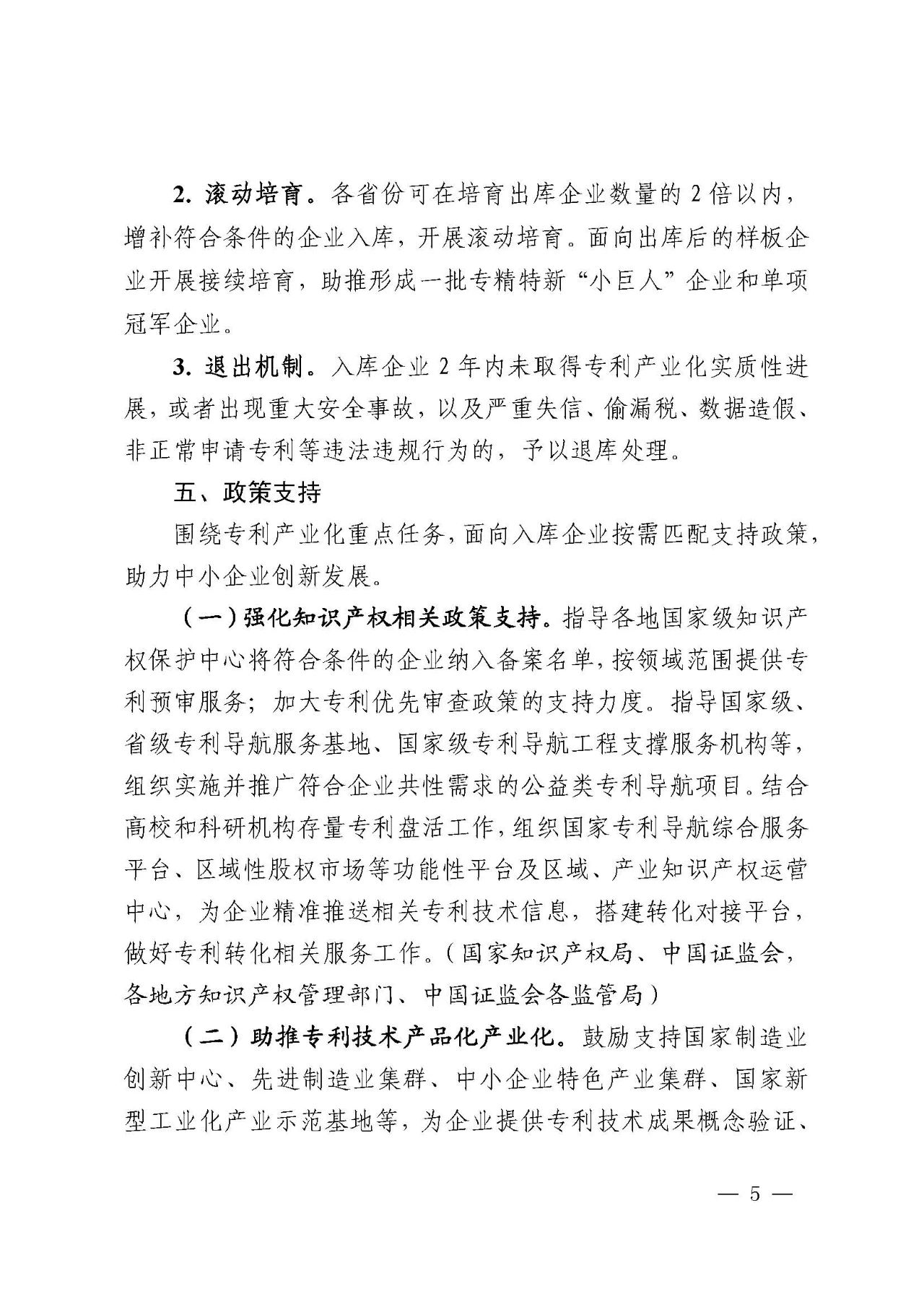 專利產(chǎn)業(yè)化促進中小企業(yè)成長計劃實施方案